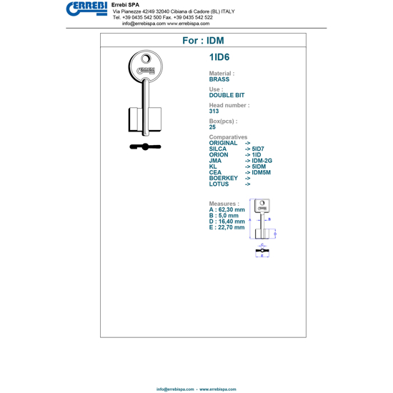 EMNE ERREBI 1ID6/S.5ID7/K.5IDM (O9627)