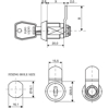 INDUSTRILÅS LF B671 KD/MK 90° VRID, HØYRE, +, ZN.FKR M/TUNGE 7340850