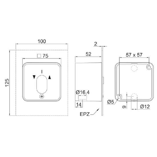 NØKKELBRYTER S-APZ 1-1R/2 AV/PÅ/0 UTENPÅL M/LED-INDIKATOR. GEBA 