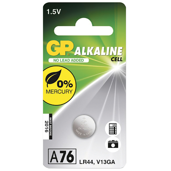 BATTERI GP A76/LR44 1,5V 1-PK SV (70LR44)