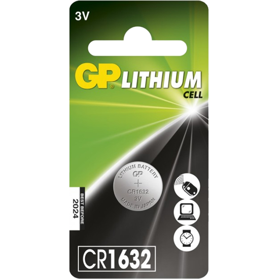 BATTERI GP CR1632-C1 3,0V 1-PK SV (70CR1632-C1)