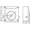 DØRHOLDEMAGNET 1360 100 KG M/UTL.KNAPP IP40 24VDC-100mA M/ANKER SORT (M2101)