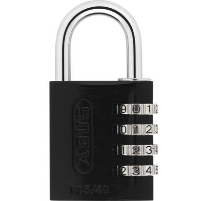 Bilde av KODEHENGELÅS 145/40 4 KODEHJUL ABUS ALU.SORT SV