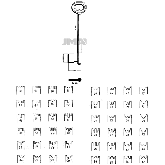 NØKKEL 140-188 LANG FN (#) (N152)