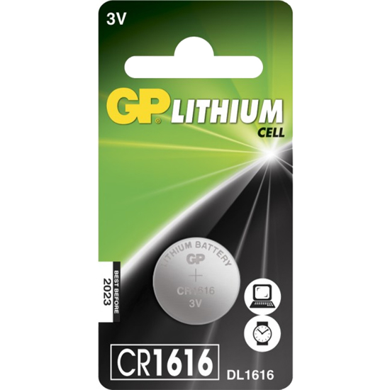 BATTERI GP CR1616-C1 3,0V 1-PK SV (70CR1616-C1)