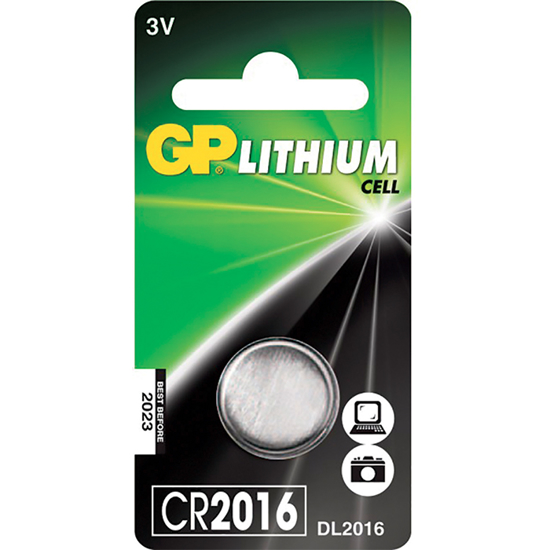 BATTERI GP CR2016 3,0V 1-PK SV (70CR2016)
