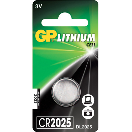 BATTERI GP CR2025 3,0V 1-PK SV (70CR2025)