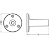 GELENDERHOLDER 3516-01 HERMETA ALU ALU.F1 SØLV (/*) (HE1050)