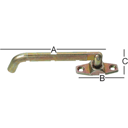 Bilde av VINDUSSIKRING KEYMAN 3850 LUFTEBESLAG M/SL.STK  ST.GULKR(/*) (V202)