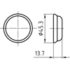 DØRSTOPPER BM 3950 HVIT ø45x14 (D1902)