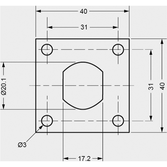 DEKKPLATE 4141 LF, #40x40MM, ST.GALV (LF2190)