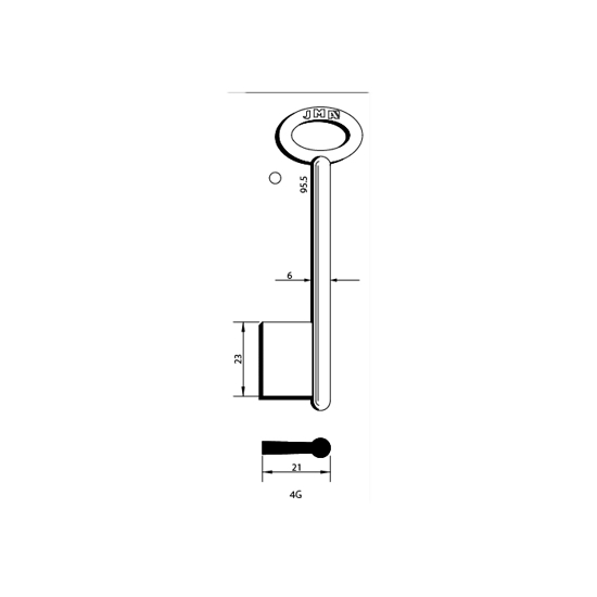 EMNE JMA 4G TILHOLDER/E.50J4G/S.6M38 MS. (O8334)