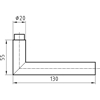 DØRVRIDER 5071 MED KLIPS ROSETT GLUTZ PROF-LINE RST.M 316L (#) (V3128) (/*)