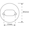 TOALETTSKILT 520D SIS DT 36-48MM AISI 316 RST.POLERT #