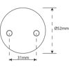 BLINDSKILT 520F DT 36-70MM AISI 316 RST.POLERT