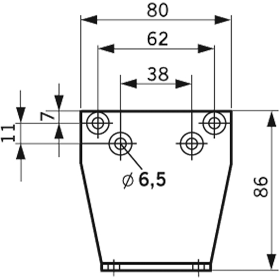 PARALELLARM BRAKETT 8382 TS 83/TS 73 SØLV (D20006)