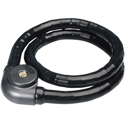 Bilde av SYKKELLÅS 860/85 ABUS STEEL-O-FLEX SORT (AM0089)