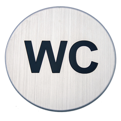 Bilde av PIKTOGRAM 9800WC TOALETTSKILT WC ø76 RST.M