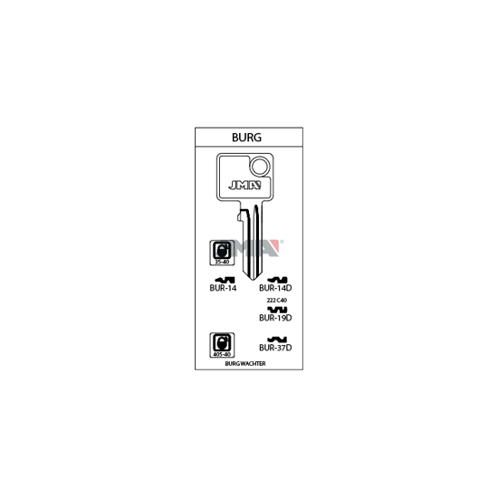 EMNE JMA BUR19D/E.BG39/S.BUR29/K.BU10/O.BRG34/BURG 68R (O1318)