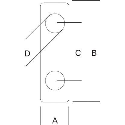 Bilde av DEKKSKILT 2000 60X206MM F/MODULLÅS M/2 HULL 40,5MM MS. (/*) (D2000)