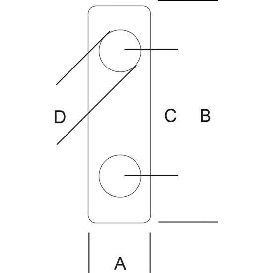 DEKKSKILT 2001 60X206MM F/MODULLÅS M/2 HULL 40.5MM MS.FKR (/*) (D2001)