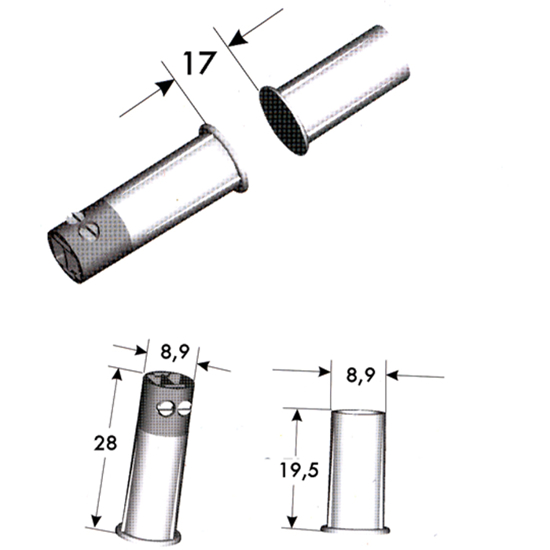 MAGNETKONTAKT DC2611 INNFELT NC M/SKRUTERMINAL MAX GAP I STÅL 12MM I TRE 16MM HVIT (/*) (M2002)