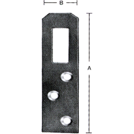 HENGEJERN 80x20x2,5MM ST.GALV (/*) (H203)