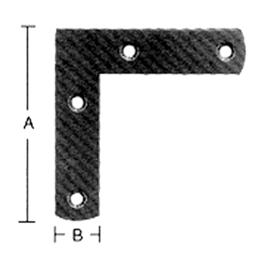 HJØRNEJERN 40x10x2,5 MM ST.GALV (H501)