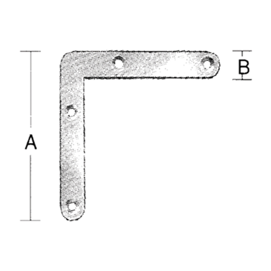 HJØRNEJERN AVRUNDT 110X20MM ST.VARMG (H504)