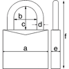 ABUS 83/45 S,  51102 8 including 23725 6, IBHB50 shackle