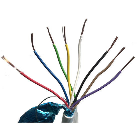 KABEL 8-LEDER LSZH (8x0,22) SKJERMET HALOGENFRI, BUNT À 100M HVIT  (K3122)