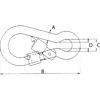 KARABINKROK 165 M/SKRUE, 100x10MM, WLL=350KG, ST.GALV (/*) (K449)