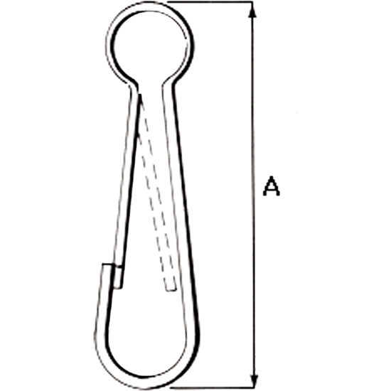 SIMPLEXKROK 30MM U/SVIVEL, DIN 5287 ST.FN (/*) (K481)