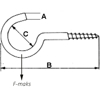 SKRUKROK 2,9x40x12MM A 100 STK, Fmax 7,5kg (A2) RST. (/*) (K5751)