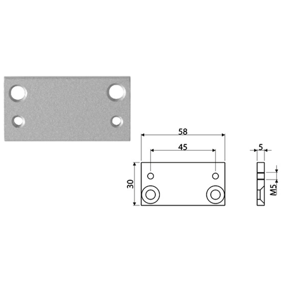 KARMPLATE TS-50/TS-20 ECO SØLV (E30594)