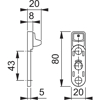 BARNESIKRING KISI U71Z #8/N10/90° HOPPE ZN.SORT RAL9005