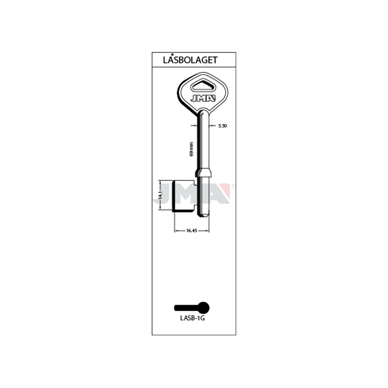 EMNE JMA LASB1G/E.68LSB1/S.2LB4 LÅSBOLAGET 9900/68 FN (N273)