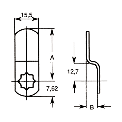 Bilde av ARM LF BUKKET, L=29MM, K=3,2MM, *8 ST.GALV (LF1204)