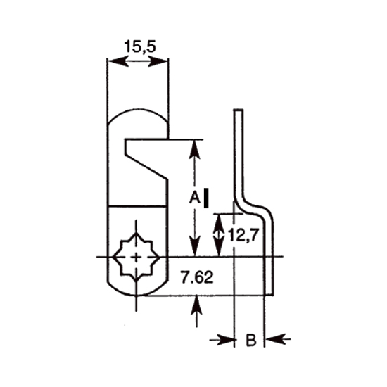 ARM LF BUKKET M/HAKE, L=30MM, K=1,6MM, *8 ST.GALV (LF1209)