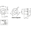 PLASTADAPTER MC200-S32 M/MAGNET  INNF, Ø23/B19, FOR MC240, 246, 247 I STÅLDØR