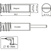 MAGNETKONTAKT MC246, NC/NO, MET INNF, NC Ø11/B9-10, MAX GAP I TRE/ALU 19 MM, STÅL X, 2M KABEL, FG