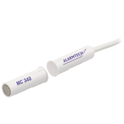 Bilde av MAGNETKONTAKT MC340, NC, PLAST INNF, Ø9/B8, MAX GAP I TRE/ALU 21 MM, STÅL X, 2M KABEL, FG