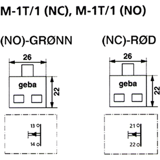 MIKROBRYTER FOR MS-APZ NORMAL LUKKET (NC) GEBA RØD (N5011)