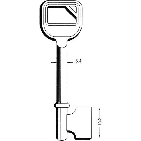 NØKKEL SLIPT ETTER KODE/KOPIERT BODA 2011 KORT, KODE 240-490 (#) (N107)