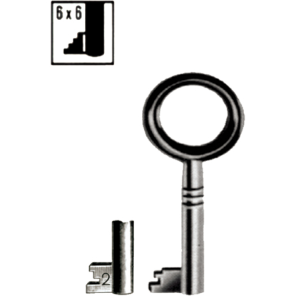 Bilde av NØKKEL JUNIE 305 6x6 TILHOLDER NR. 2 ST.FN (N127102)