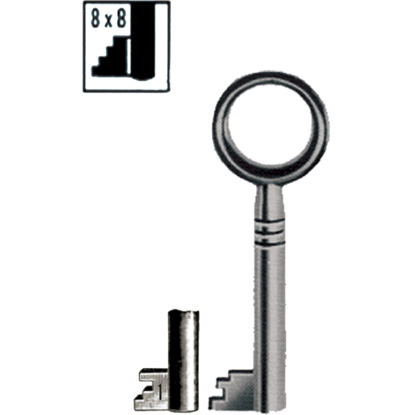 Bilde av NØKKEL JUNIE 305 8x8 TILHOLDER NR. 1 ST.FN (N129001)