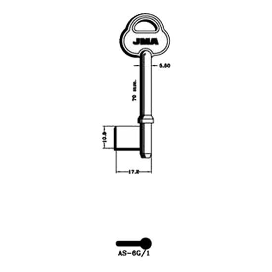 EMNE JMA AS6G1/S.2AS7/O.40AC 70MM MS. (N265)