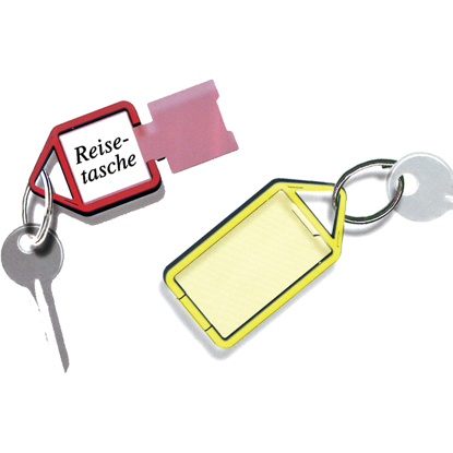 Bilde av NØKKELMERKE STOR PLAST, SKRIVEF. 39x22MM, GUL (/*) (AM3244)