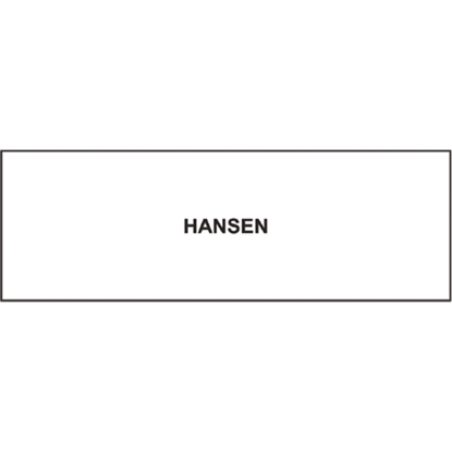 Bilde av GRAVERINGSSKILT PLAST 37x110 MM 1,5 SORT/HVIT LASER