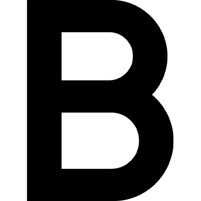 Bilde av HUSNUMMERTAPE NR. B - HØYDE: 100MM SORT (/*) (O5661)